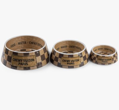 Checker Chewy Vuiton Bowl Large
