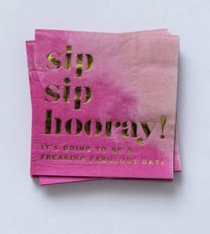 Sip Sip Hooray Cocktail Napkins