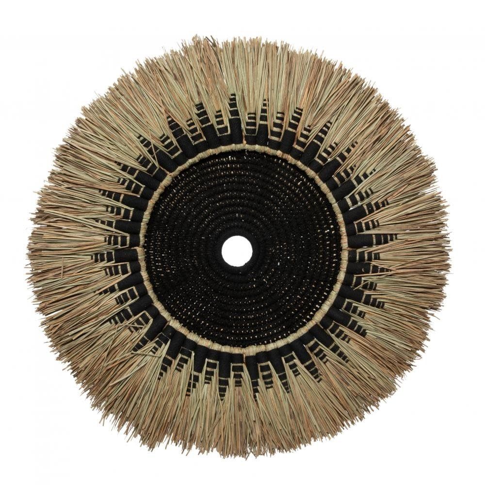 Raffia Macrame Wall Deco-black natural