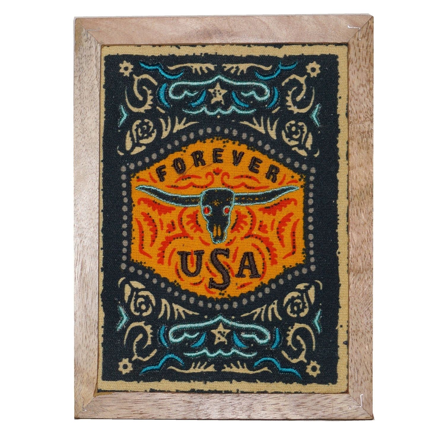 Longhorn Buckle Wall Art 6x8