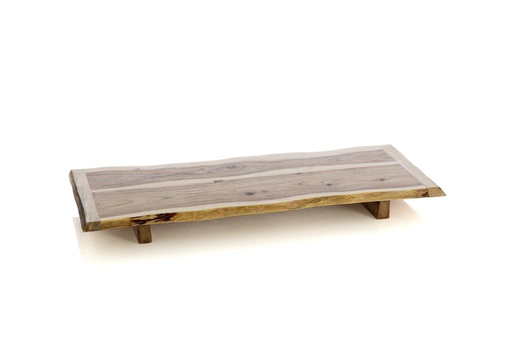Large Natural Wood Footed Cutting Board