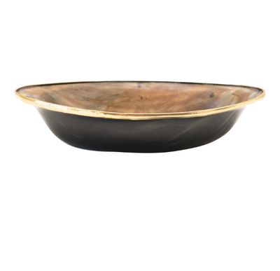 Horn Bowl w/ Brass Rim