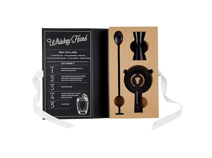 Barware Book Box-Matte Black