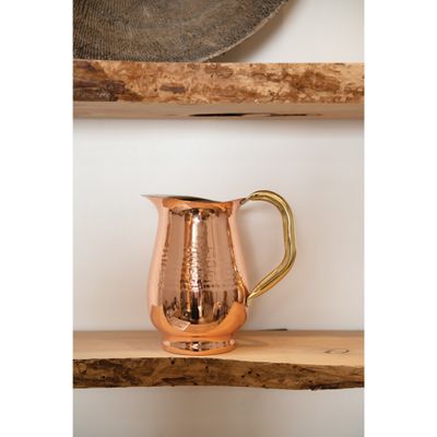 Hammered Stainless Steel Copper Pitcher