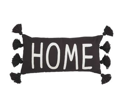 Home Black Tassel Pillow