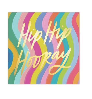 Hip Hip Hooray Foil Beverage Napkins