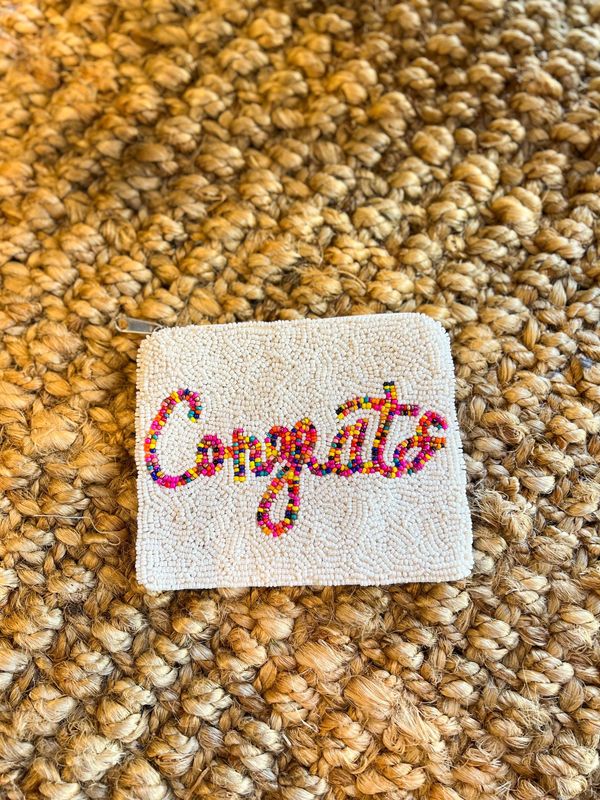 CONGRATS zip pouch