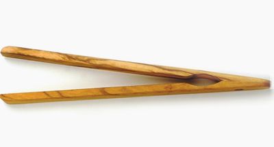 Olive Wood Toast Tongs