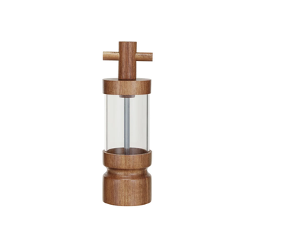 Acacia Wood &amp; Acrylic Salt/Pepper Mill Natural