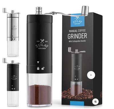 Manual Coffee Grinder with Foldable Handle BLACK