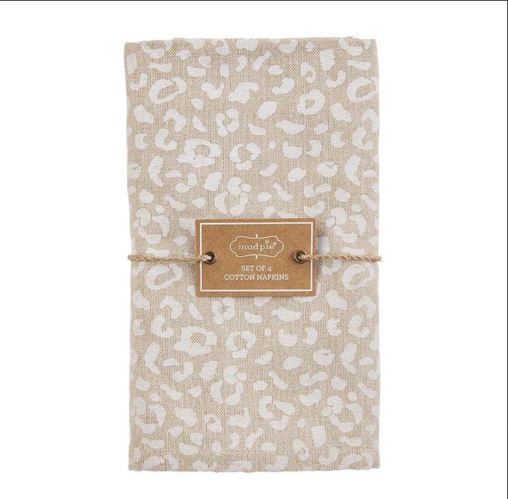 CHEETAH PRINT NAPKIN SET