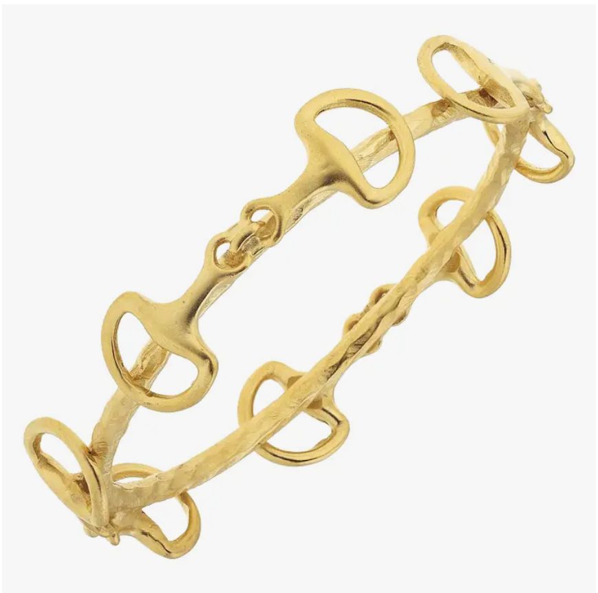 Gold Horsebit Bangle Bracelet