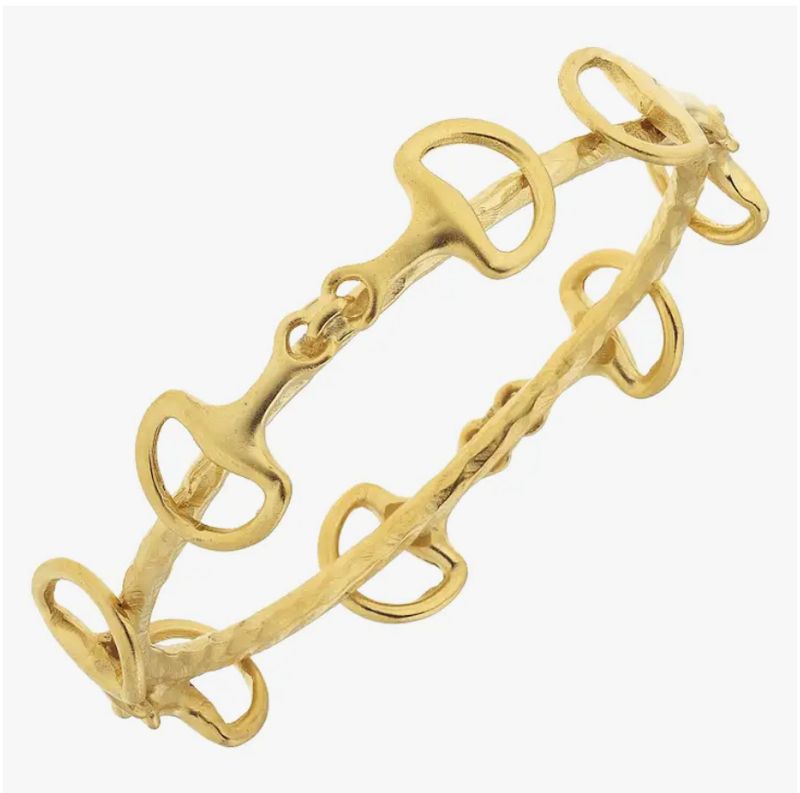 Gold Horsebit Bangle Bracelet