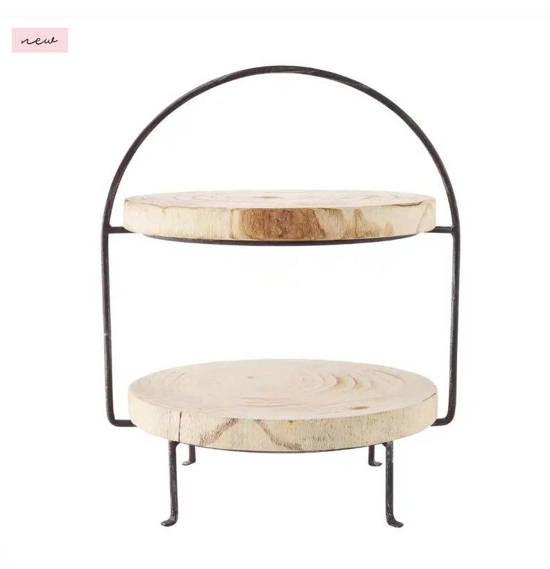 Wood Slice Tiered Server