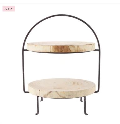 Wood Slice Tiered Server