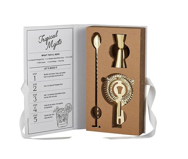 Barware Gold Book Box
