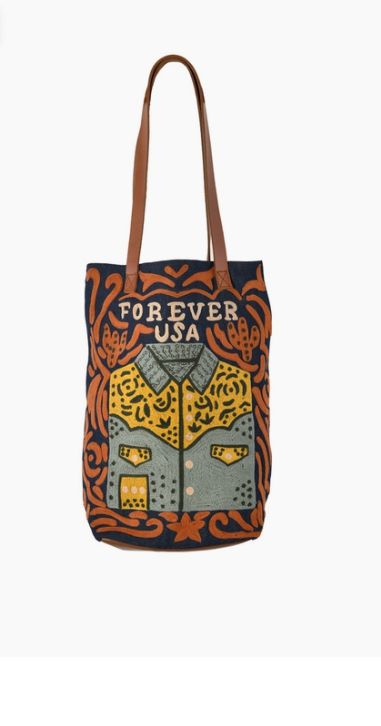 Western Shirt Rodeo Tote