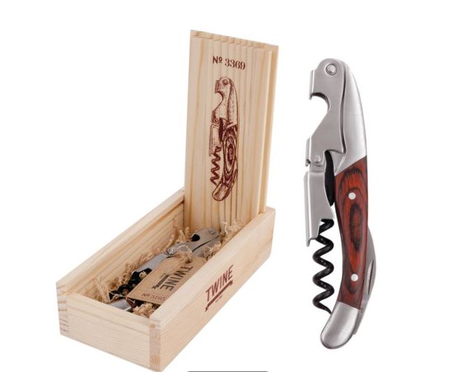 Wooden Double Hinged Corkscrew