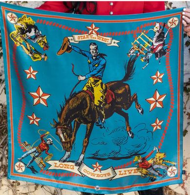 Star Of the West- Shorty Turquoise Scarf
