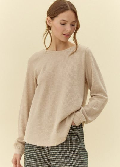 Long Sleeve Ribbed Top