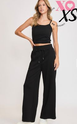 Luxeknit High Waisted Sweatpants, Color: Black, Size: S