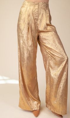Wide Leg Front Pleat Pants