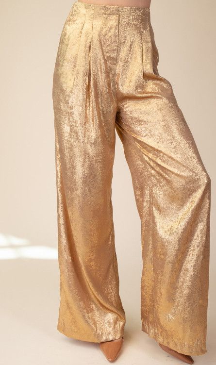 Wide Leg Front Pleat Pants