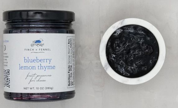 Blueberry Lemon Thyme Fruit Preserves for Cheese- 10oz