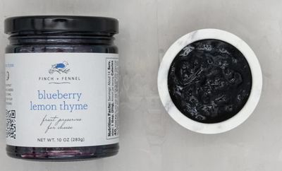 Blueberry Lemon Thyme Fruit Preserves for Cheese- 10oz