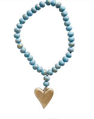 Hand-Carved Mango Wood Rosary with Heart