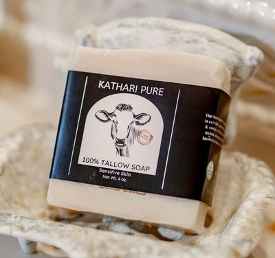 100% Grass fed tallow soap- earthy and woody