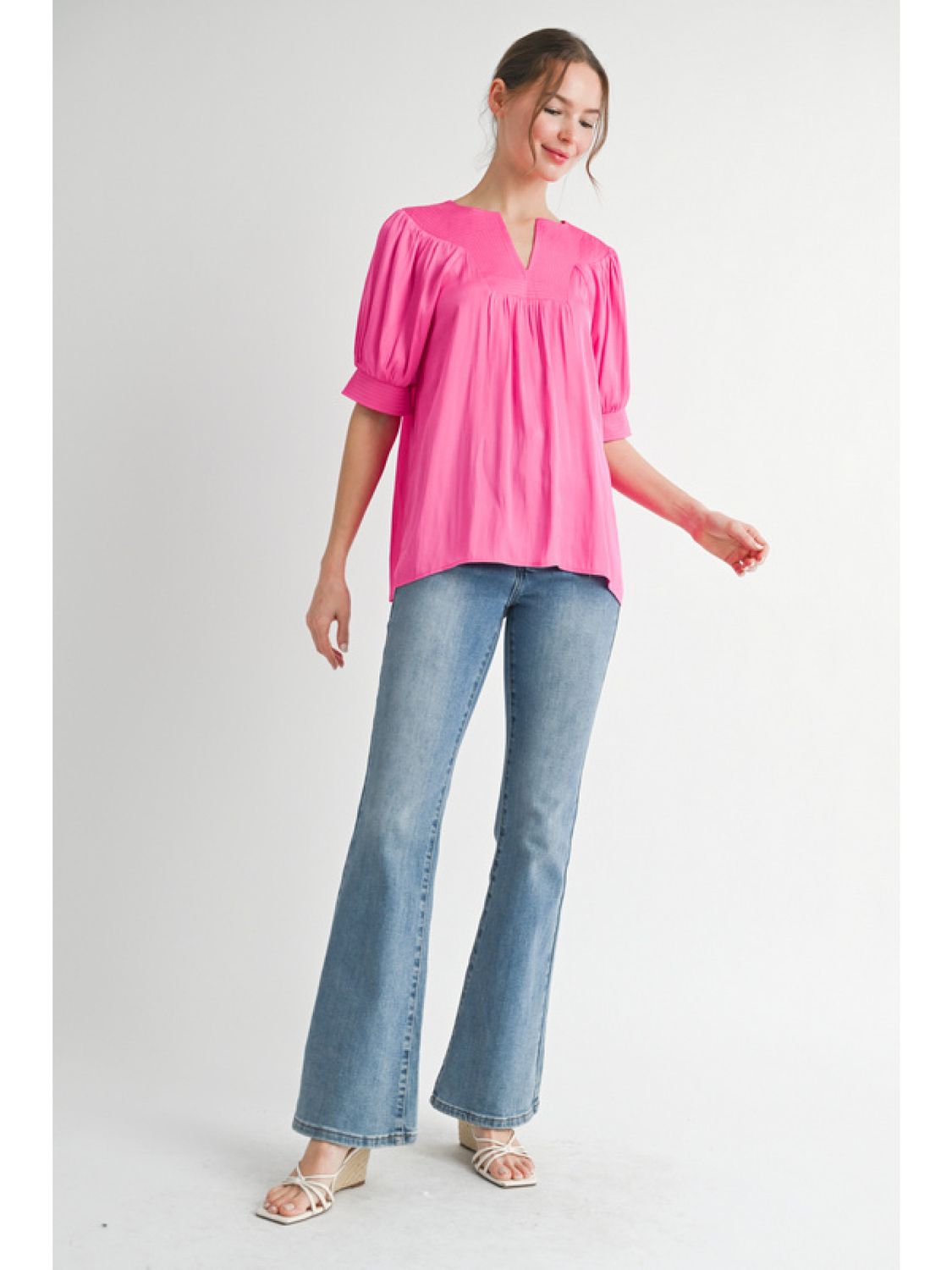 V-Neck Flowy Blouse