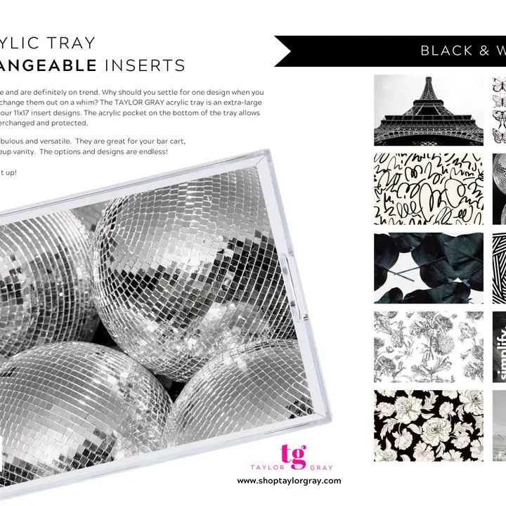 Black and White - Tray Insert