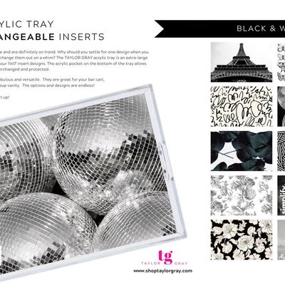 Black and White - Tray Insert