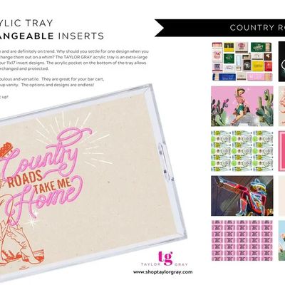 Country Roads - Tray Insert