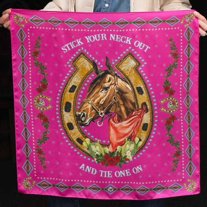 Hold Your Horses - Hot pink Shorty Scarf