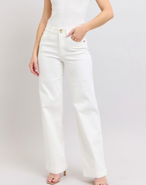 White trouser double button wide