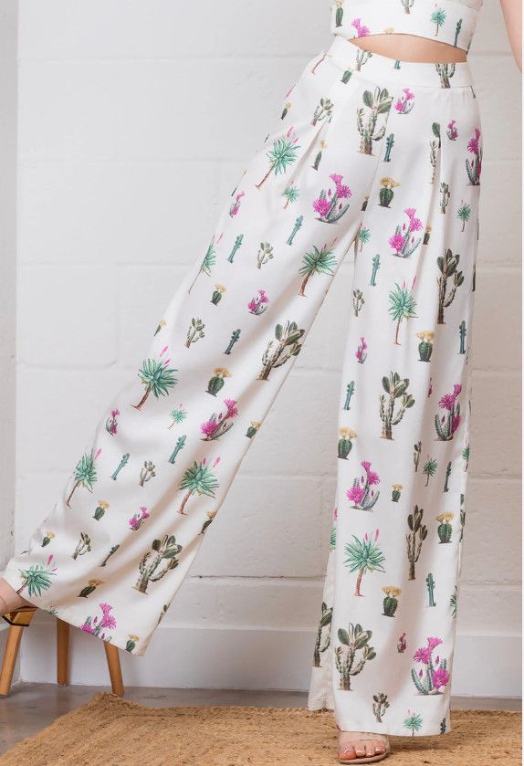 Desert linen pants with pleated front detail, Size: S, Color: Cream