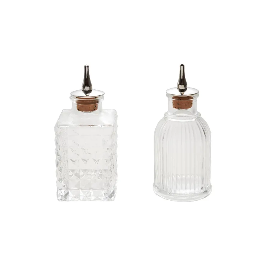 Glass Bitters Bottle with Cork Stopper - 2oz