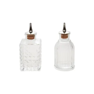 Glass Bitters Bottle with Cork Stopper - 2oz