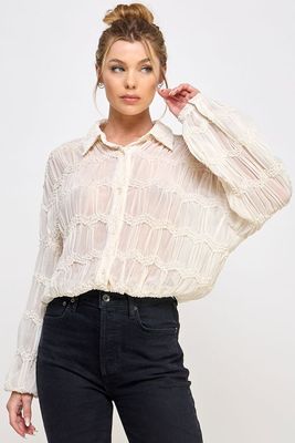 Sheer Romantic Long Sleeve Blouse