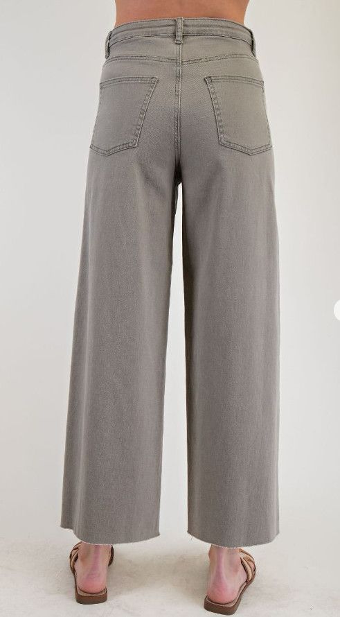 soft stretch twill highwaisted pants, Size: S, Color: ash olive