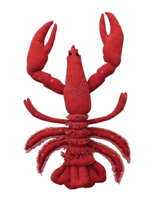 Cotton printed lobster shaped pillow