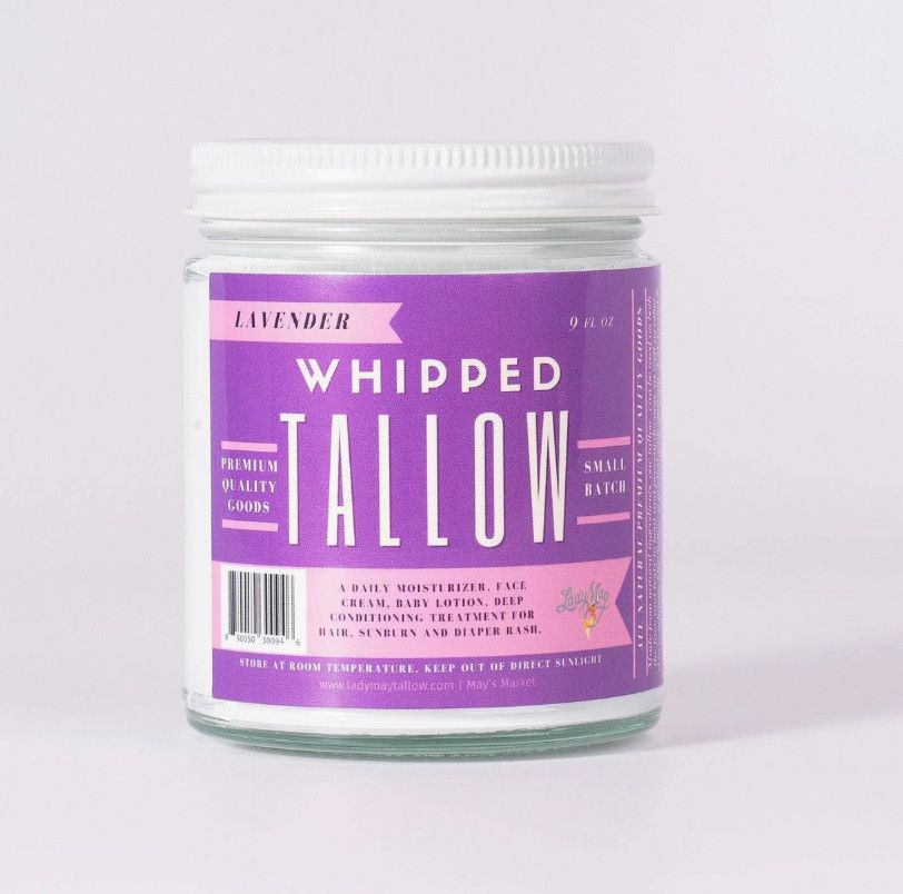 Lavender Whipped Tallow- All Natural- 9oz