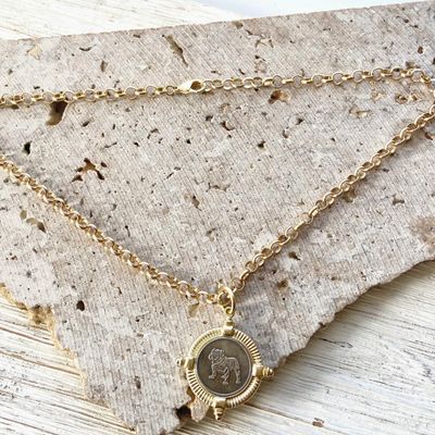 Bulldog Jewelry Coin Necklace Atlanta Butler -Mississippi