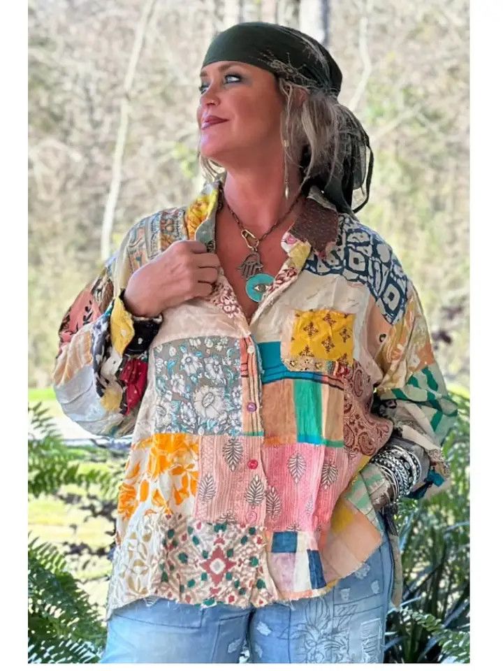 patchwork sunrise top