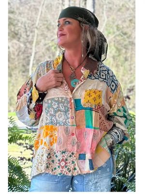 patchwork sunrise top
