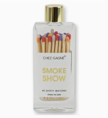 Smokeshow- rainbow matches in glass bottle