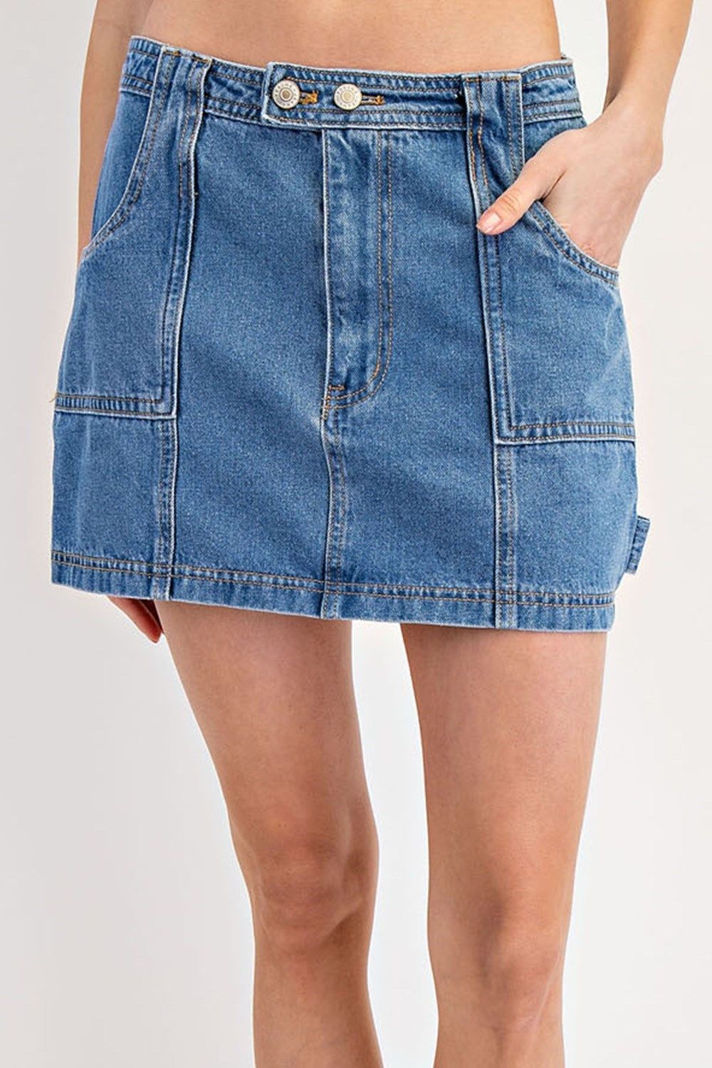 utility inspired mini skirt