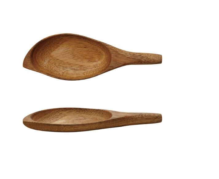 Acacia Wood Leaf Shaped Spoon, Natural